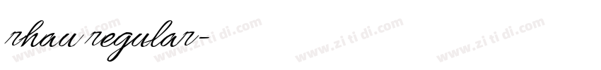 rhau regular字体转换